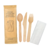 4 in 1 Wooden Cutlery Set 160 mm