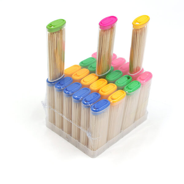 Bamboo Toothpicks - 70 Count Small Packed Bottle