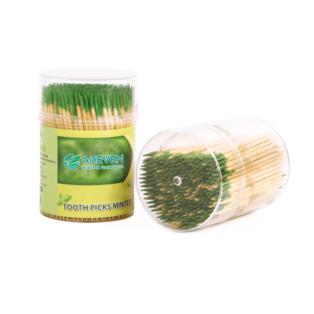 Bamboo Toothpicks – Disposable with One Mint