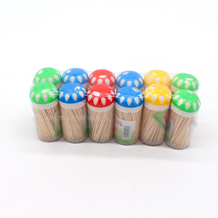 Bottle Packed Natural Bamboo Toothpicks