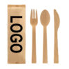 4 in 1 Disposable Bamboo Cutlery Set