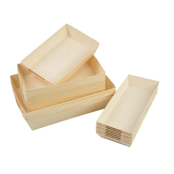 Wooden Baking Box – Friendly Long Disposable Wooden Box for Baking