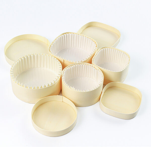 Wooden Box Round – Disposable Baking Wooden Box with Customized Logo