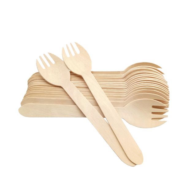 Wooden Disposable Spork 160mm 140mm 105mm
