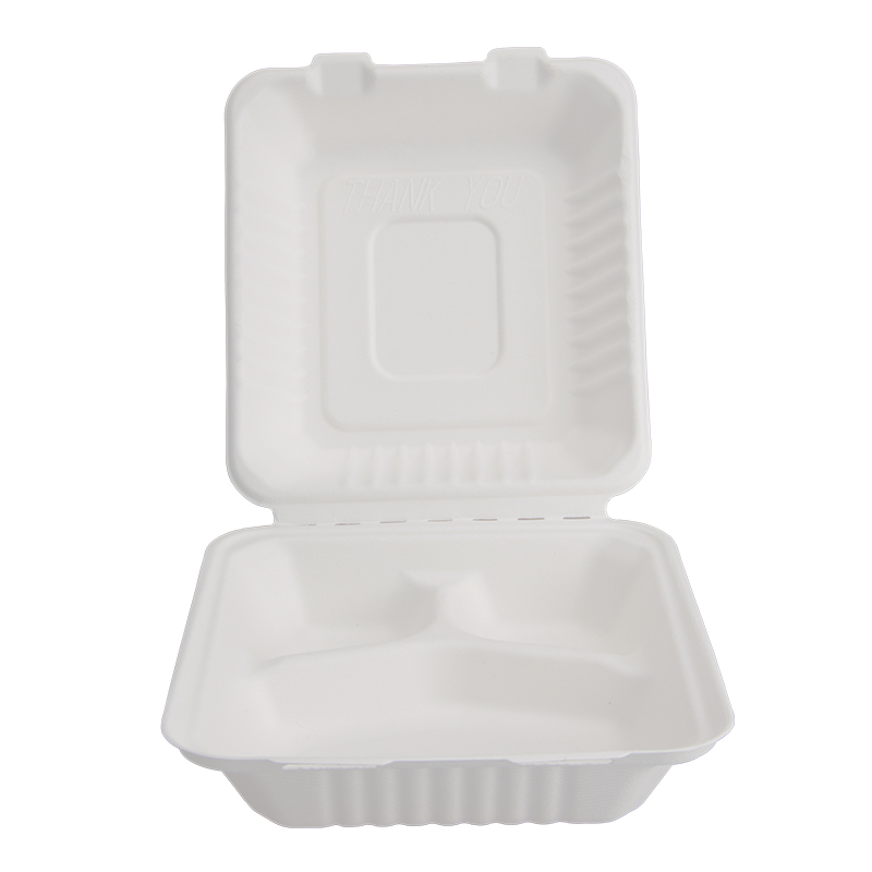 Square Sugarcane Bagasse Lunch Boxes