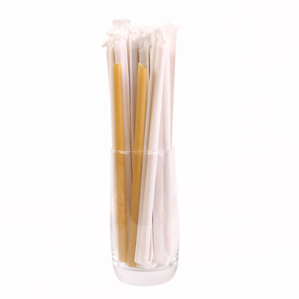 Individually Wrapped Natural Bagasse Straws – Compostable Eco Friendly Drinking Straws Wholesale