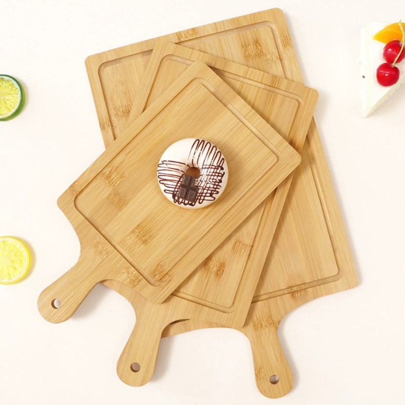 Multi-Size Bamboo Pizza Board with Handle