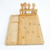 Bamboo Cheese Board with 4-Piece Utensil Set