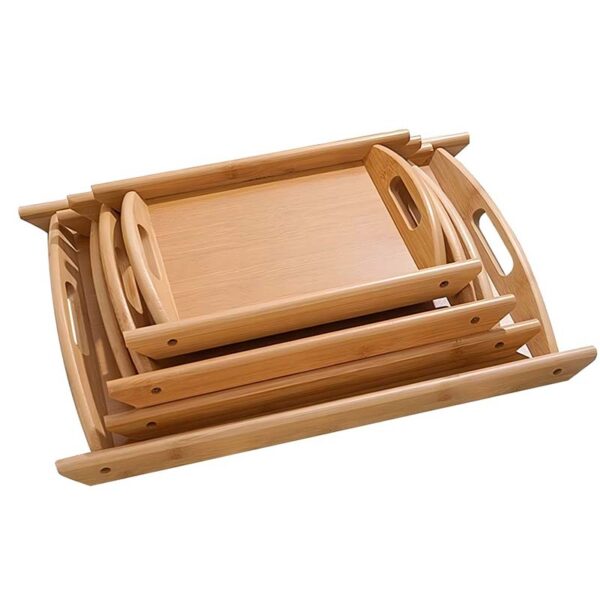 Natural Bamboo Tray for Restaurant & Home Use