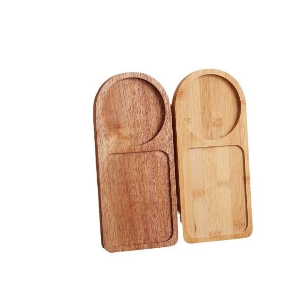 Japanese-Style Bamboo Breakfast Tray with Cup Recess