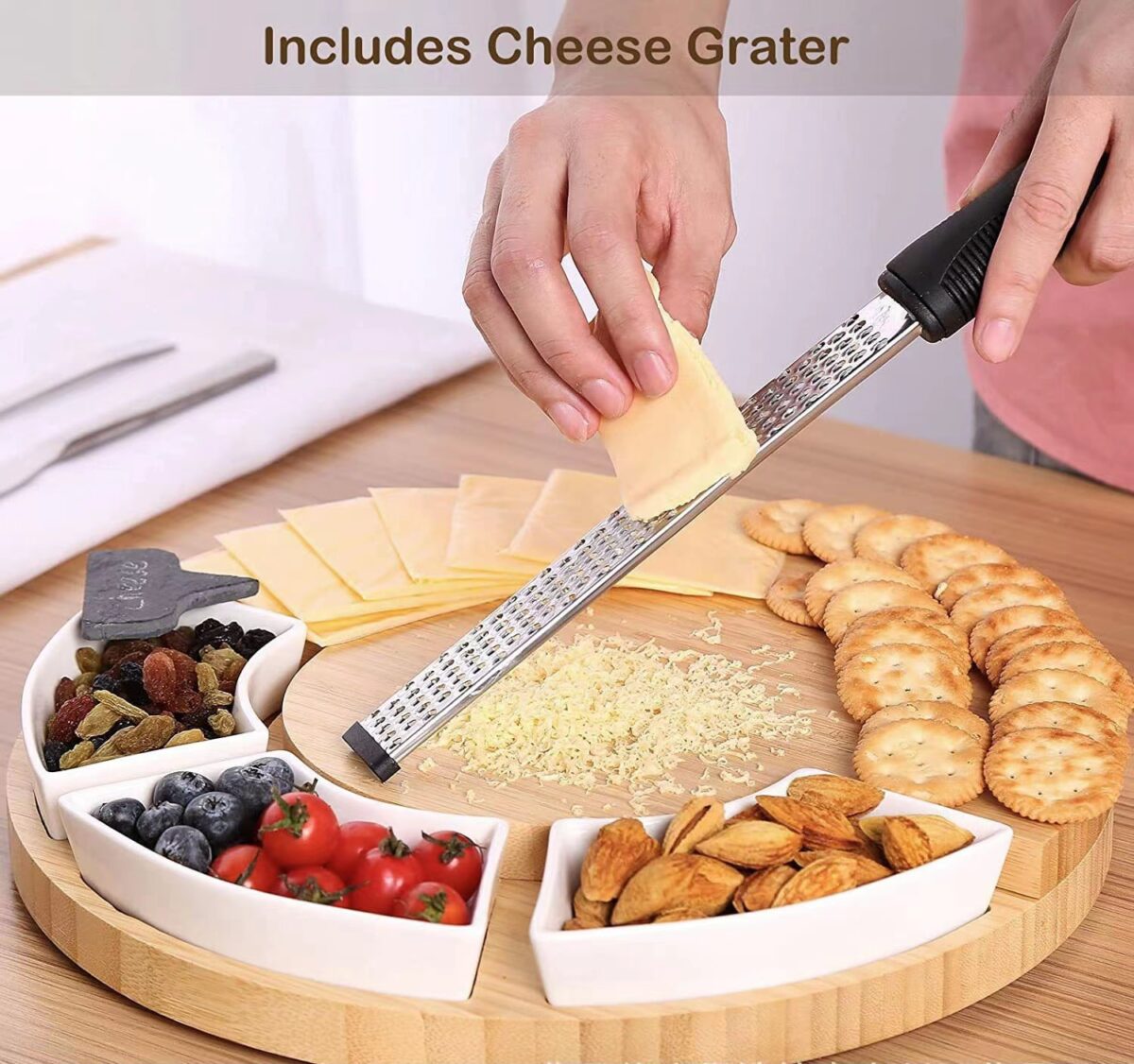 Bamboo Cheese Board Set