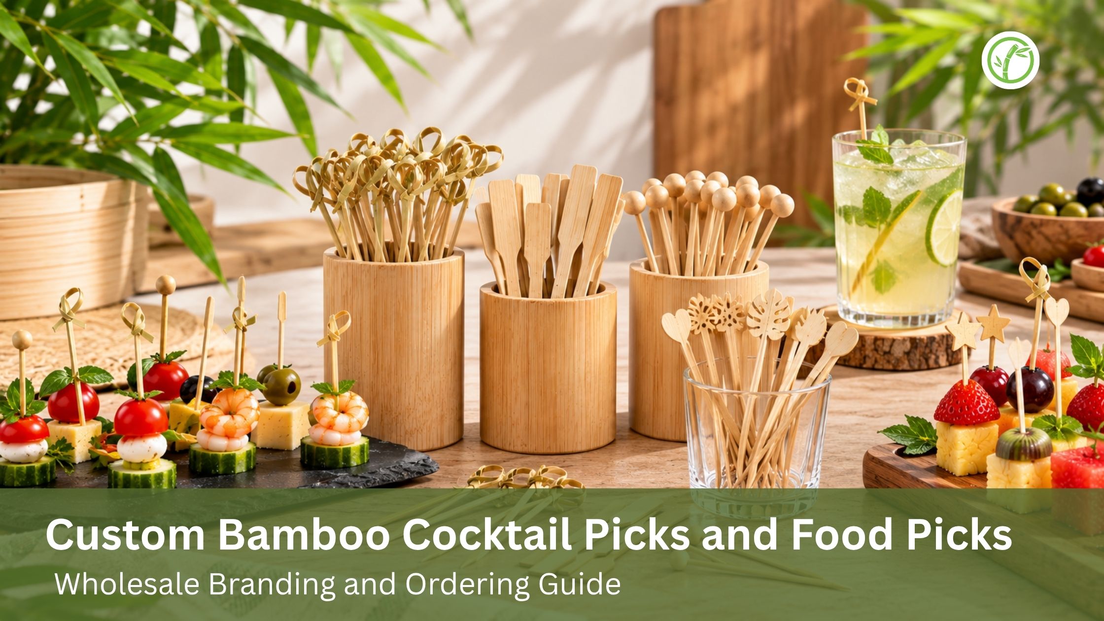 Custom Bamboo Cocktail Picks and Food Picks