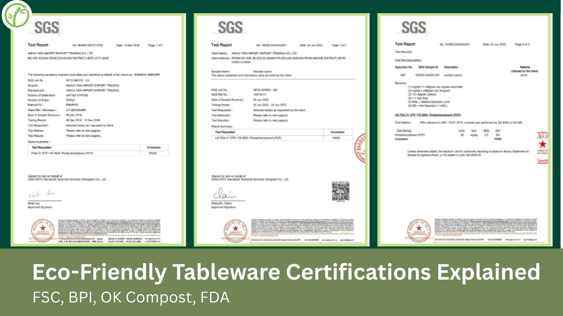 Eco-Friendly Tableware Certifications Explained: FSC, BPI, OK Compost, FDA