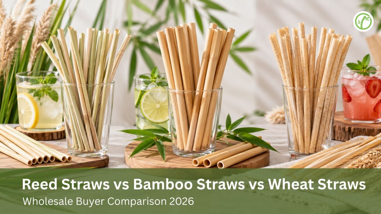 Reed Straws vs Bamboo Straws vs Wheat Straws: Wholesale Buyer Comparison 2026