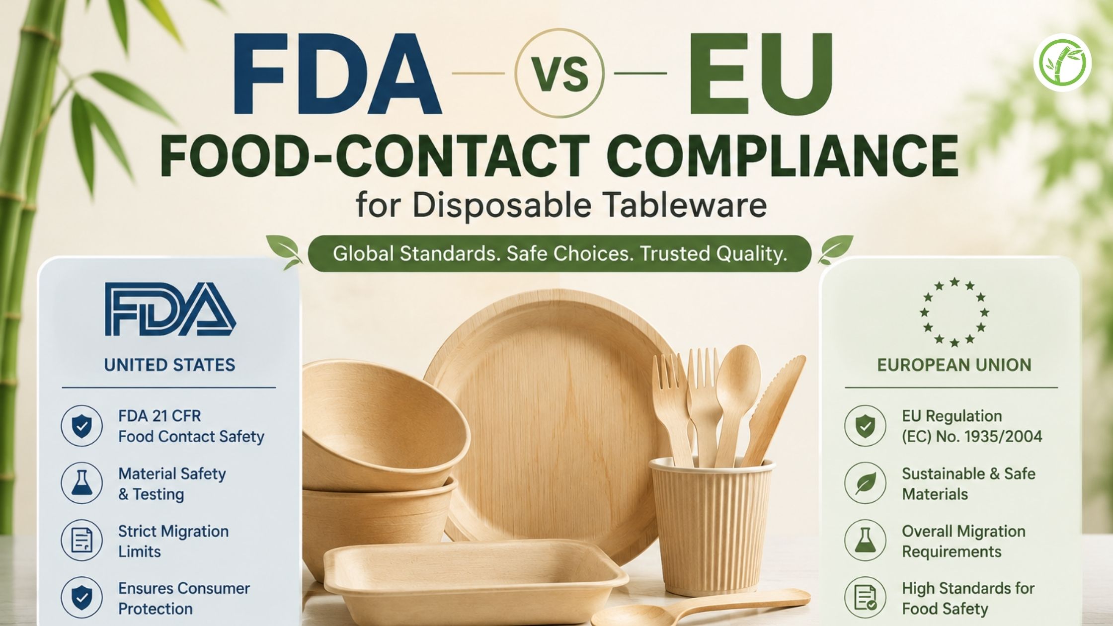 FDA vs EU Food-Contact Compliance for Disposable Tableware