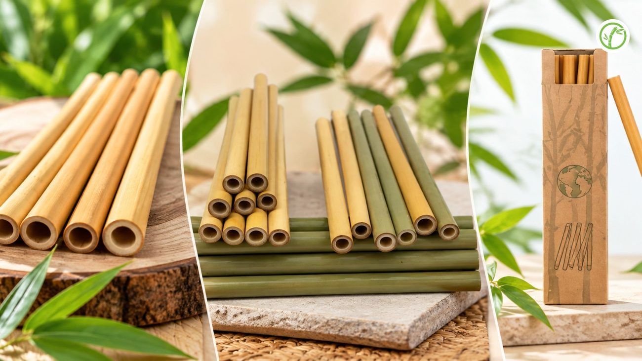What types of bamboo straws are there?